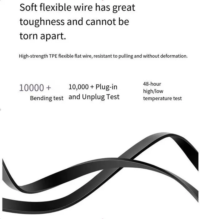 Alt view image 5 of 7 - Baseus 100W 3-in-1 fast charging cable with retractable Type-C to lighting + Android micro+ Type-C suitable for iPhone  Android various models of laptop tablets black 1.1m