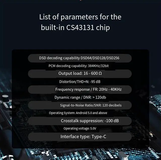 Alt view image 6 of 6 - CS43131 decoder ear amplifier digital DSD hard decoder DIY headset adapter