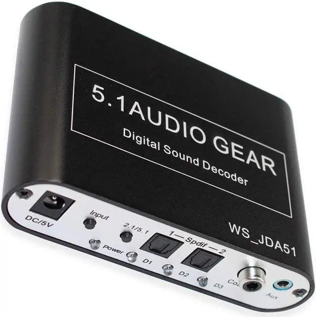 Main image of 5.1 Audio Gear Digital Sound Decoder Converter - Optical SPDIF/Coaxial Dolby AC3 DTS to 5.1CH Analog Audio US