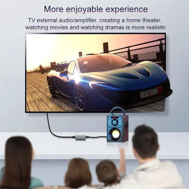 Alt view image 6 of 6 - Digital to Analog Audio Converter with Audio Decoder Fiber Digital Optical Toslink to 3.5mm Jack or 2*rca (coaxial) Stereo R/L (Digital Optical Toslink Version)