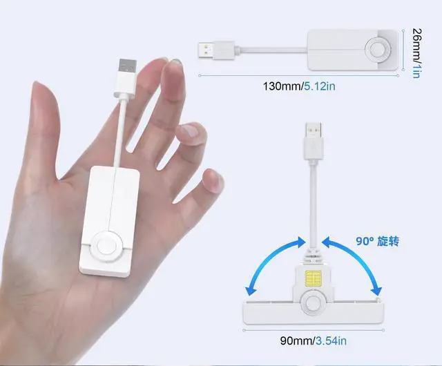 Alt view image 3 of 6 - USB2.0 TYPE-C Smart card reader CAC is applicable to bank card ATM tax declaration