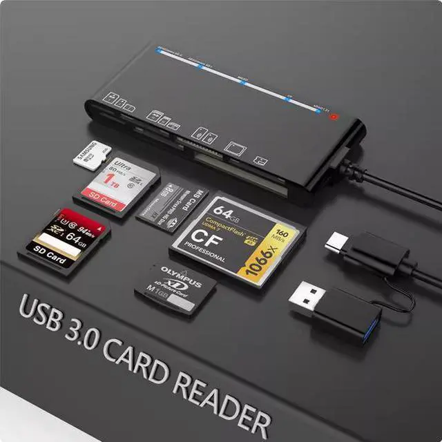 Main image of USB 3.0 multi-function card reader CF/XD/MS/SD/TF card seven in one USB card reader