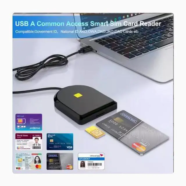 Alt view image 3 of 4 - USB tax declaration Smart Card CAC card bank card SIM card ID card IC smart card reader