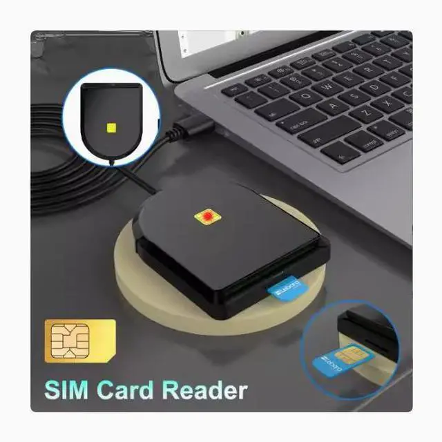 Alt view image 4 of 4 - USB tax declaration Smart Card CAC card bank card SIM card ID card IC smart card reader