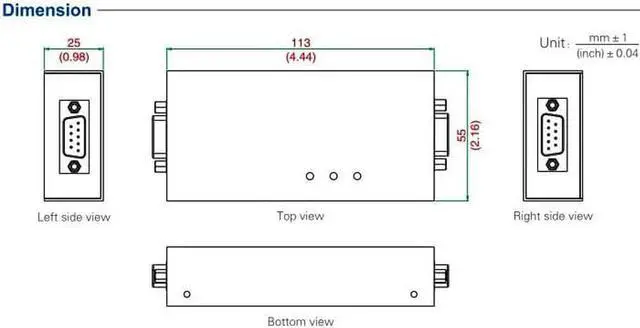 Alt view image 6 of 7 - UTEK RS-232 to RS-485 RS-422 Adapter Industrial DB9 RS232 to RS485 Converter RS422 Connector Isolation ESD Anti-Surge UT-208