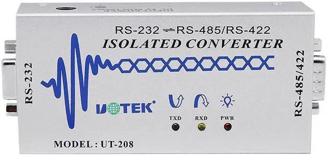 Alt view image 2 of 7 - UTEK RS-232 to RS-485 RS-422 Adapter Industrial DB9 RS232 to RS485 Converter RS422 Connector Isolation ESD Anti-Surge UT-208