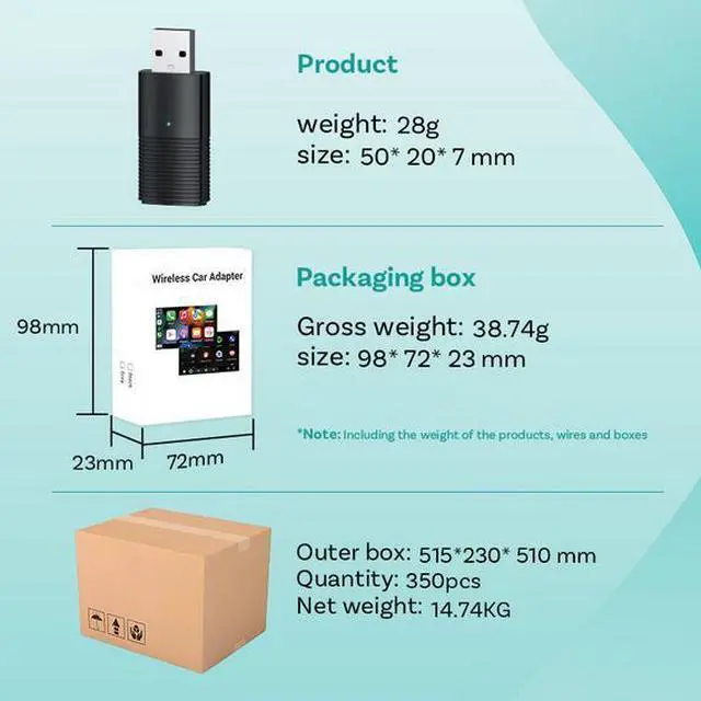 Alt view image 5 of 6 - Wireless CarPlay box original car wired to wireless module interconnection adapter