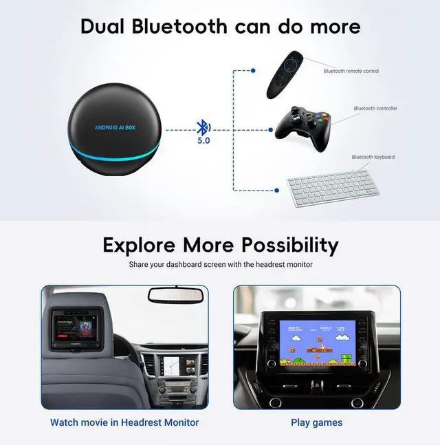 Alt view image 5 of 6 - OTTOCAST new S47 wired to wireless CarPlay box car android auto