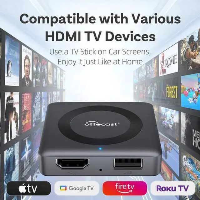 Alt view image 2 of 7 - OTTOCAST new three generation CA361 car carplay screen projector tv box TV box hdmi conversion