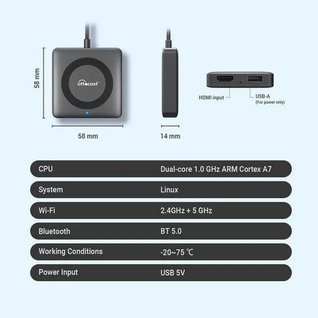 Alt view image 4 of 7 - OTTOCAST new three generation CA361 car carplay screen projector tv box TV box hdmi conversion