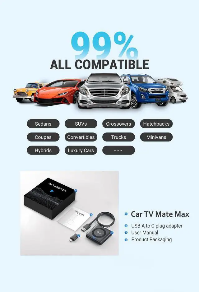 Alt view image 7 of 7 - OTTOCAST new three generation CA361 car carplay screen projector tv box TV box hdmi conversion