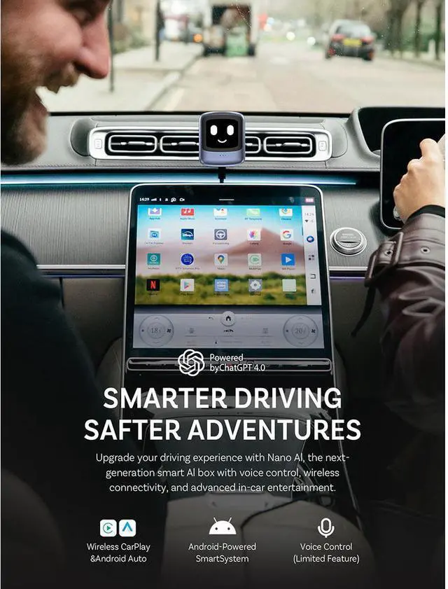 Alt view image 4 of 7 - ottocast new intelligent ai can talk to carplay box Aibox wireless carplay