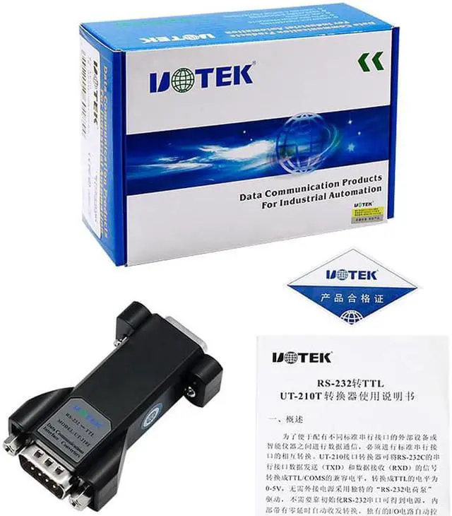 Alt view image 6 of 7 - UTEK Industrial Grade RS-232 to TTL Converter Output 3.3V RS232 TTL Adapter DB9 Connector UT-210T