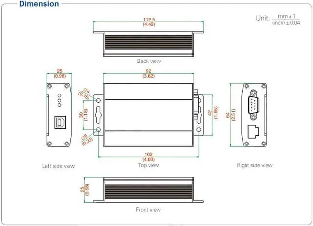 Alt view image 7 of 7 - UTEK USB to RS-485 RS-422 Converter USB2.0 RS485 RS422 RJ45 Conversion Adapter Connector UT-820E with Optical Isolation Auto Detection