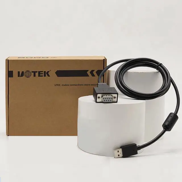 Alt view image 7 of 7 - New RS232 Converter Cable USB to RS-232 Commercial Grade Interface Adaptor USB-A Male DB9 Female Connector USB Cable UT-8823F