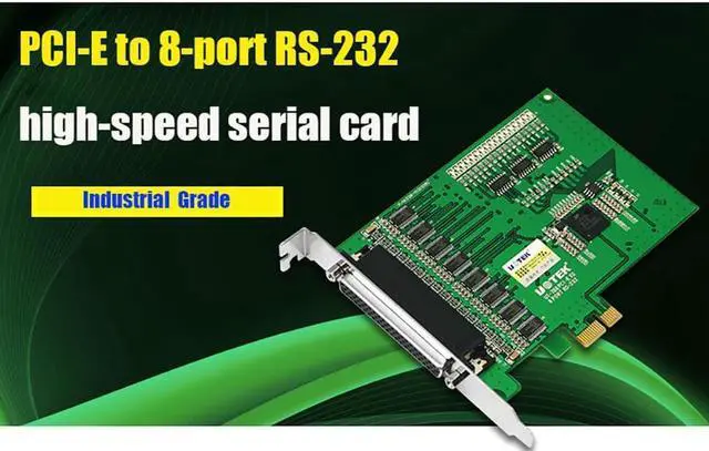 Main image of UTEK Industrial PCI-E to 8-port RS-232 Serial Card PCIE to RS232 High Speed DR62 Converter Com DB9 Connector 4U UT-788 Support 256byte FIFO Driver and Built-in Hardware and Software