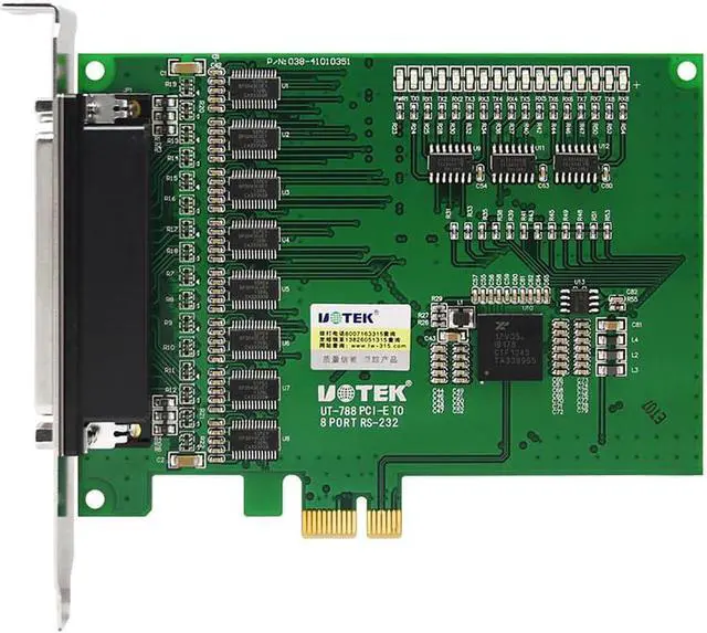 Alt view image 3 of 7 - UTEK Industrial PCI-E to 8-port RS-232 Serial Card PCIE to RS232 High Speed DR62 Converter Com DB9 Connector 4U UT-788 Support 256byte FIFO Driver and Built-in Hardware and Software