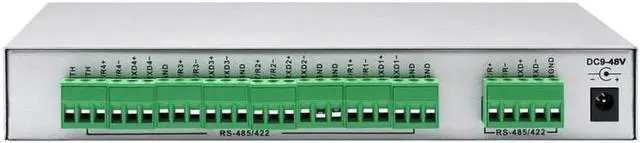 Alt view image 3 of 7 - UTEK Industrial RS-485 RS-422 to RS485 RS422 Hub 4 Ports with Optoelectronic Isolation Half Duplex with Lightning Surge Protection DC/DC Isolated Module UT-1304