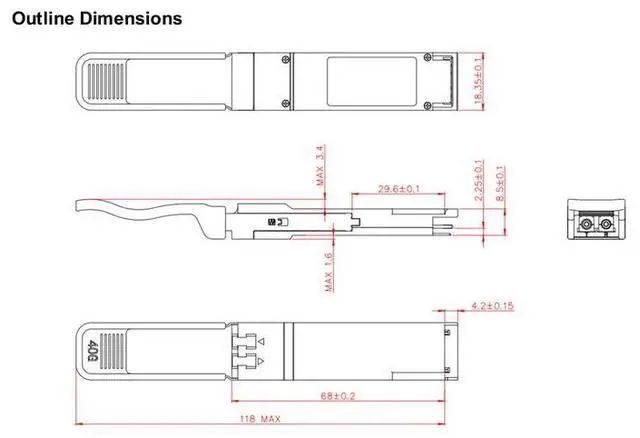 Alt view image 2 of 2 - SFP28-25G-SR is fully compatible with plug-and-play 40Gb/s QSFP+ LR4 communication optical modules