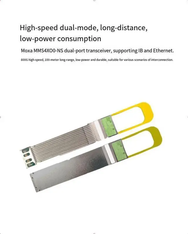 Alt view image 4 of 5 - The MELLANOX 800G MMS4X00-NS dual-port transceiver module is compatible with Myros switches