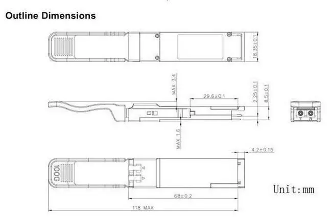 Alt view image 2 of 3 - QSFP28-100GQ-LR4 optical module 10-kilometer single-mode dual-fiber hot-swappable low-power compatible with Mellanox switches