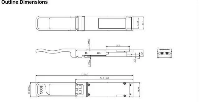 Alt view image 2 of 2 - The QSFP28-100G bidirectional low-power optical mode is hot-swappable with a transmission distance of 100 meters
