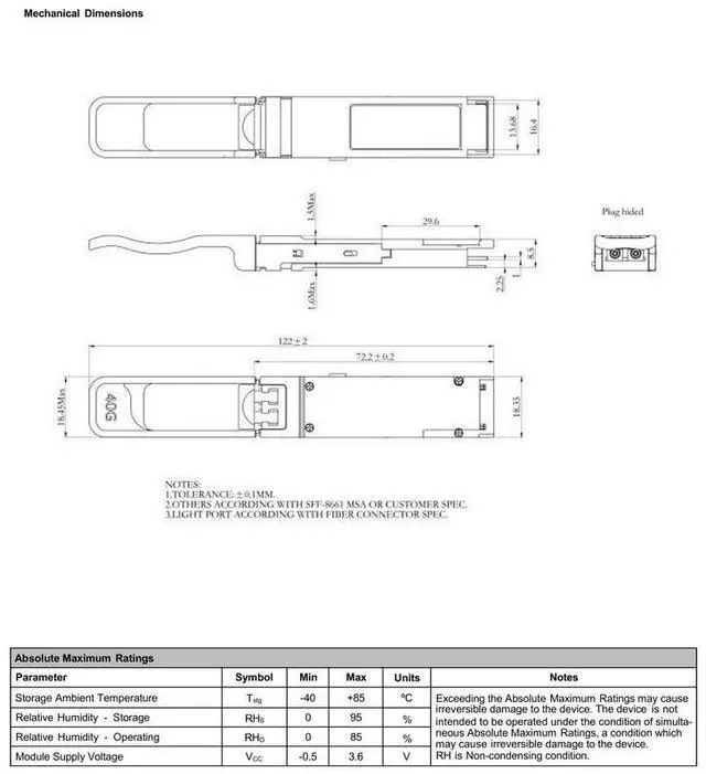 Alt view image 2 of 2 - QSFP28-40G-LR4 40Gb/s QSFP+ bidirectional 850/908 nano optical transceiver module