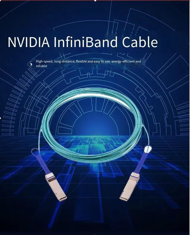 Alt view image 3 of 5 - NVIDIA MFS1S00-H020V active optical cable with 200Gb/s high-speed 100-meter long-distance hot-swappable design