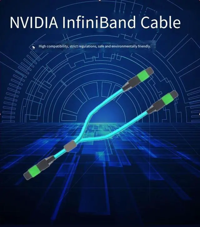 Alt view image 2 of 5 - Nvidia MFP7E20-N015 optical cable 400GbE high-speed transmission supports GPUDirect RDMA technology