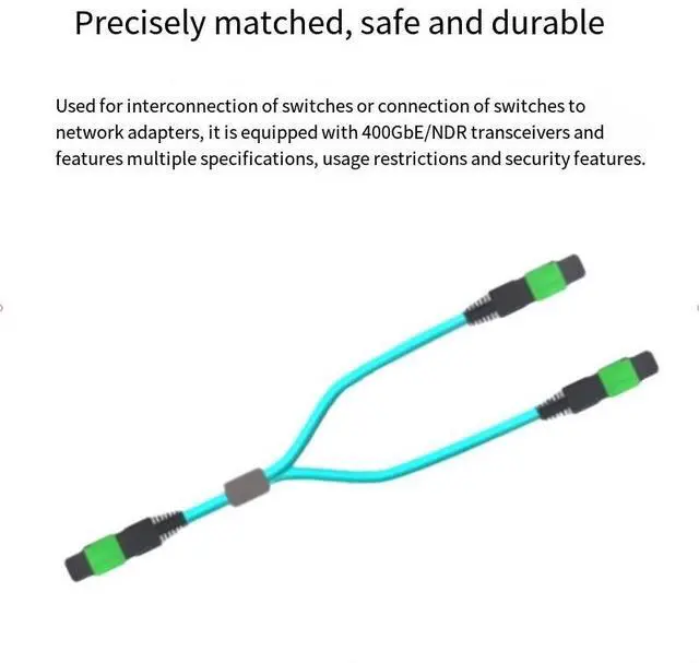 Alt view image 3 of 5 - MFP7E20-N010 multi-mode optical fiber compatible dual-device interconnection ensures stable transmission over 50 meters and features a green and secure design