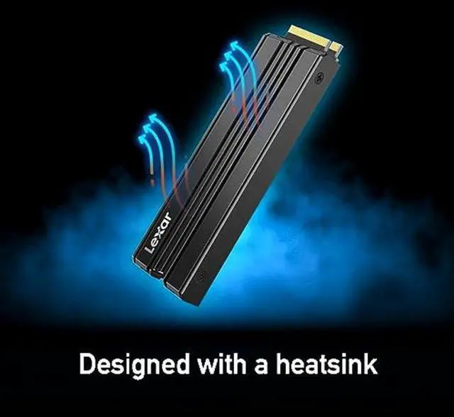 Alt view image 4 of 5 - Lexar NM790 SSD with Heatsink 1TB PCIe Gen4 NVMe M.2 2280 Internal Solid State Drive, Up to 7400MB/s, Compatible with PS5, for Gamers and Creators (LNM790X001T-RN9NU)