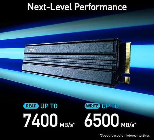 Alt view image 3 of 5 - Lexar NM790 SSD with Heatsink 1TB PCIe Gen4 NVMe M.2 2280 Internal Solid State Drive, Up to 7400MB/s, Compatible with PS5, for Gamers and Creators (LNM790X001T-RN9NU)