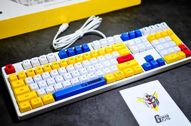 Alt view image 4 of 7 - iKBC X GUNDAM RX-78-2 Limited Version Cherry MX Brown Switch 108 Keys USB Wired Mechanical Gaming Keyboard and Optical 5000DPI Wired Gaming Mouse Set Cherry MX Brown