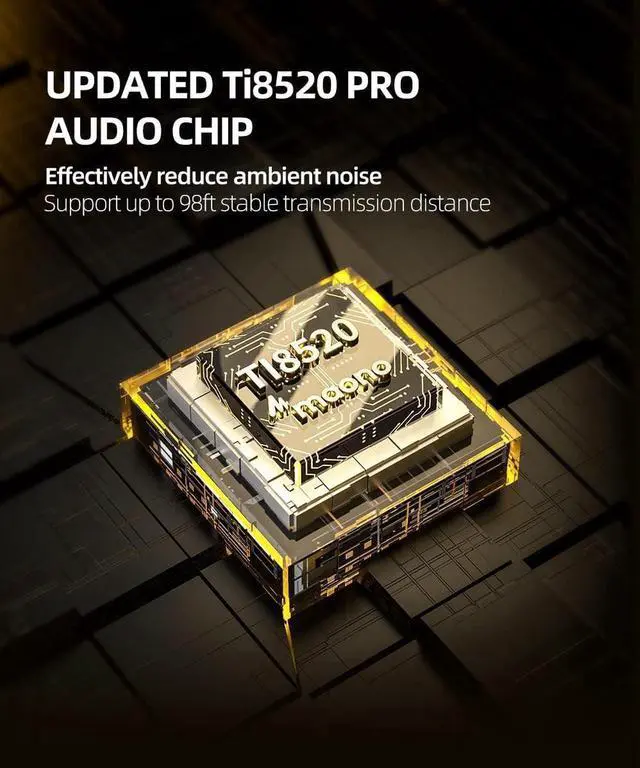 Alt view image 7 of 7 - MAONO Ultra-Compact Wireless Lavalier Microphone with MFi Certified for iPhone, iPad, 2.4GHz Dual Lapel Mics with Pro Audio Chip and Mute for TikTok, Interview, Vlogging, Live Streaming(WM820 B2)