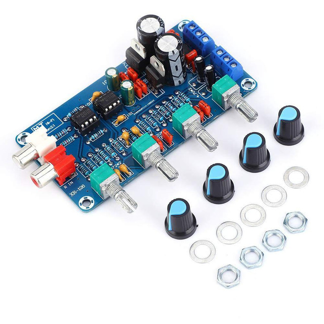 NE5532 OP-AMP HiFi Amplifier Preamplifier Volume Tone EQ Control Board DIY Kit