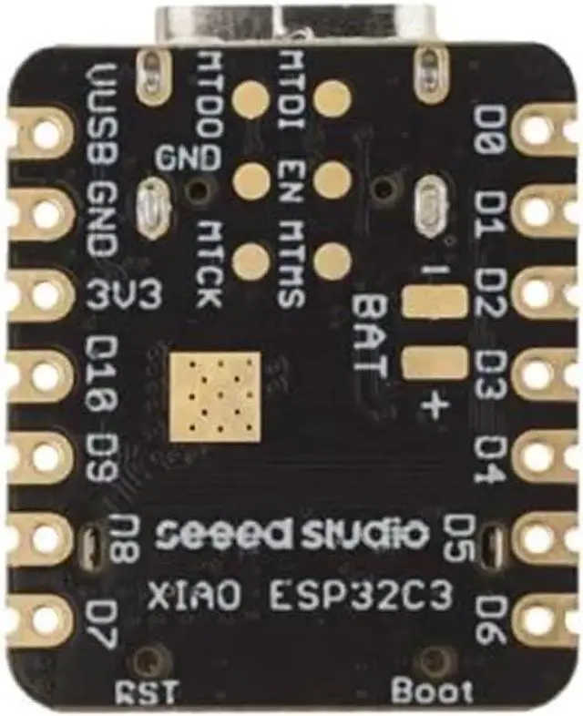 Alt view image 4 of 6 - Seeed Studio XIAO ESP32C3 - Tiny MCU Board with Wi-Fi and BLE for IoT Controlling Scenarios. Microcontroller with Battery Charge, Power Efficient, and Rich Interface for Tiny Machine Learning.