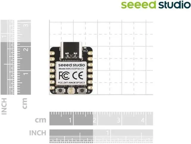 Alt view image 6 of 6 - Seeed Studio XIAO ESP32C3 - Tiny MCU Board with Wi-Fi and BLE for IoT Controlling Scenarios. Microcontroller with Battery Charge, Power Efficient, and Rich Interface for Tiny Machine Learning.