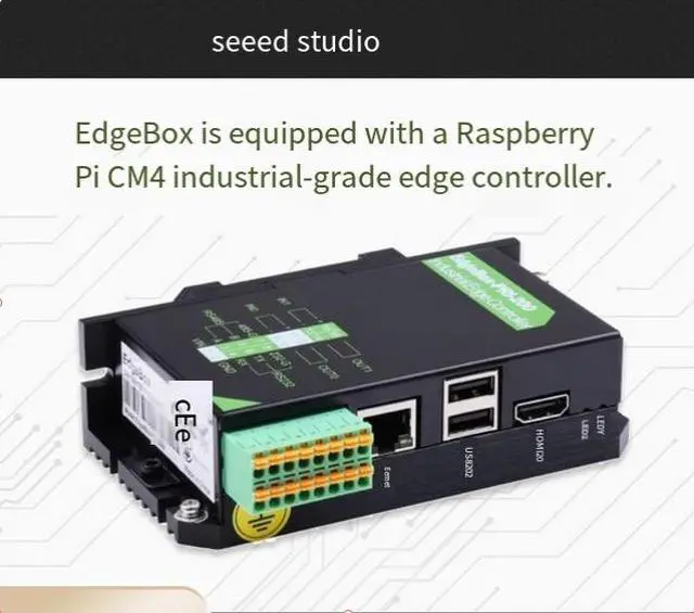 Alt view image 3 of 7 - seeed studio is based on Raspberry PI CM4 industrial-grade industrial control host PLC integrated programmable controller Edgebox Linux expansion 4GB   16GB
