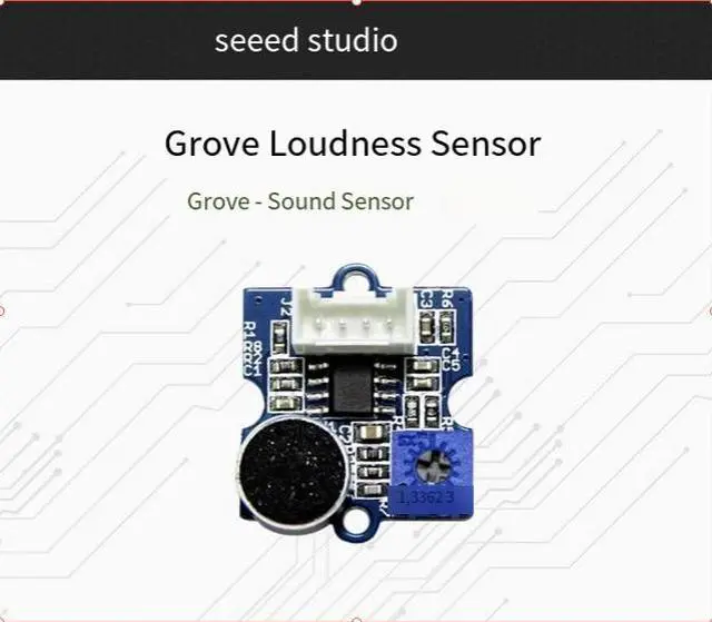 Main image of Grove sound sensor electret microphone, arduino noise detection module, sound-controlled whistle switch with Grove cable