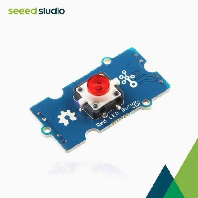 Main image of seeedstudio Grove Red LED Button. Red LED button