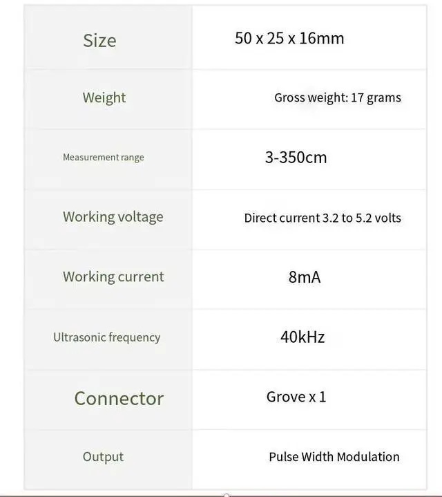Alt view image 6 of 6 - Grove Ultrasonic distance sensor Ultrasonic robot car line inspection distance measurement Obstacle Avoidance arduino