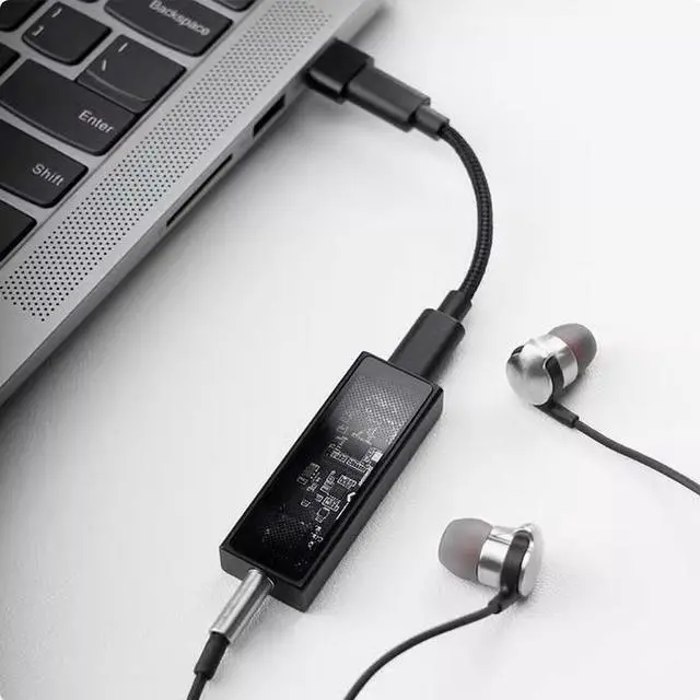 Alt view image 2 of 7 - Questyle M12i mobile HiFi lossless music portable decoder is equipped with a Lightning to Type-C adapter cable