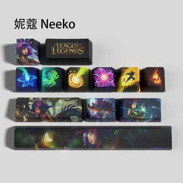 Alt view image 2 of 5 - League of Legends Themed Keycaps Neeko PBT heat-sublimation keycaps 12 keys OEM high degree