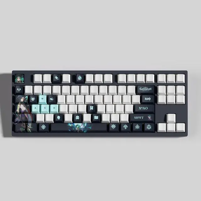 Alt view image 3 of 5 - Genshin Impact Themed Keycaps Xiao PBT heat-sublimation keycaps 29 keys OEM high degree