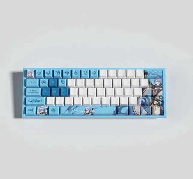 Alt view image 2 of 5 - Genshin Impact Themed Keycaps Kamisato Ayato PBT heat-sublimation keycaps 29 keys OEM high degree
