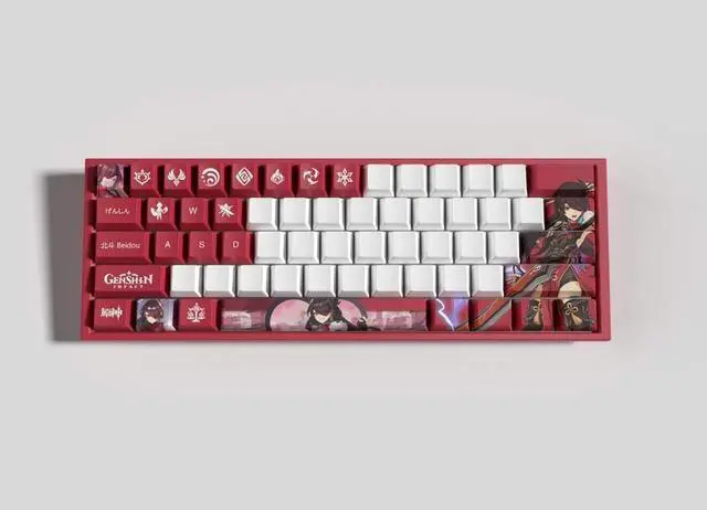 Alt view image 3 of 5 - Genshin Impact Themed Keycaps Beidou PBT heat-sublimation keycaps 29 keys OEM high degree
