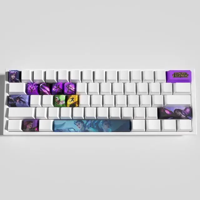 Alt view image 3 of 5 - League of Legends Themed Keycaps Kaisa PBT heat-sublimation keycaps 12 keys OEM high degree