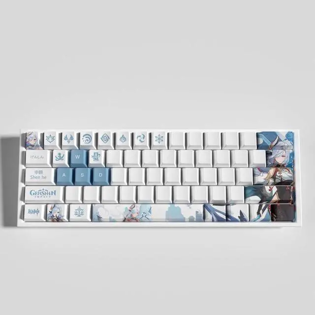 Alt view image 3 of 5 - Genshin Impact Themed Keycaps Shen He PBT heat-sublimation keycaps 29 keys OEM high degree