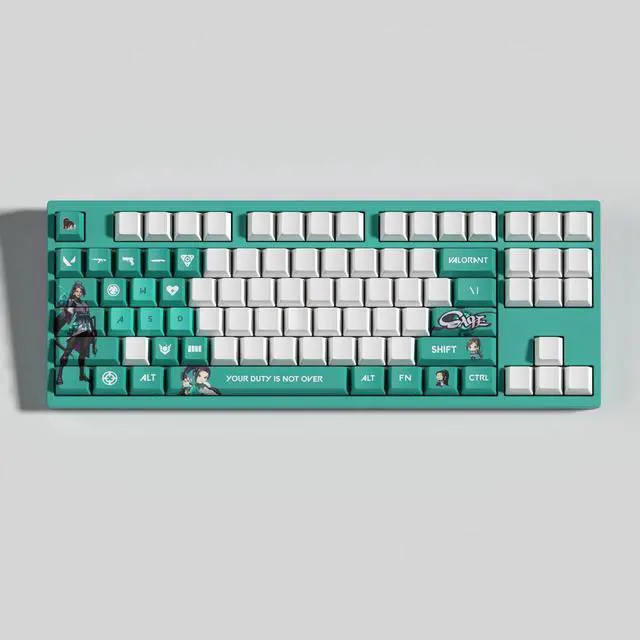 Alt view image 3 of 5 - VALORANT Themed Keycaps Sage PBT heat-sublimation keycaps 29 keys OEM high degree