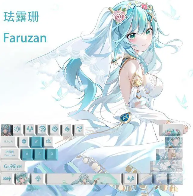 Main image of Genshin Impact Themed Keycaps Faruzan PBT heat-sublimation keycaps 29 keys OEM high degree